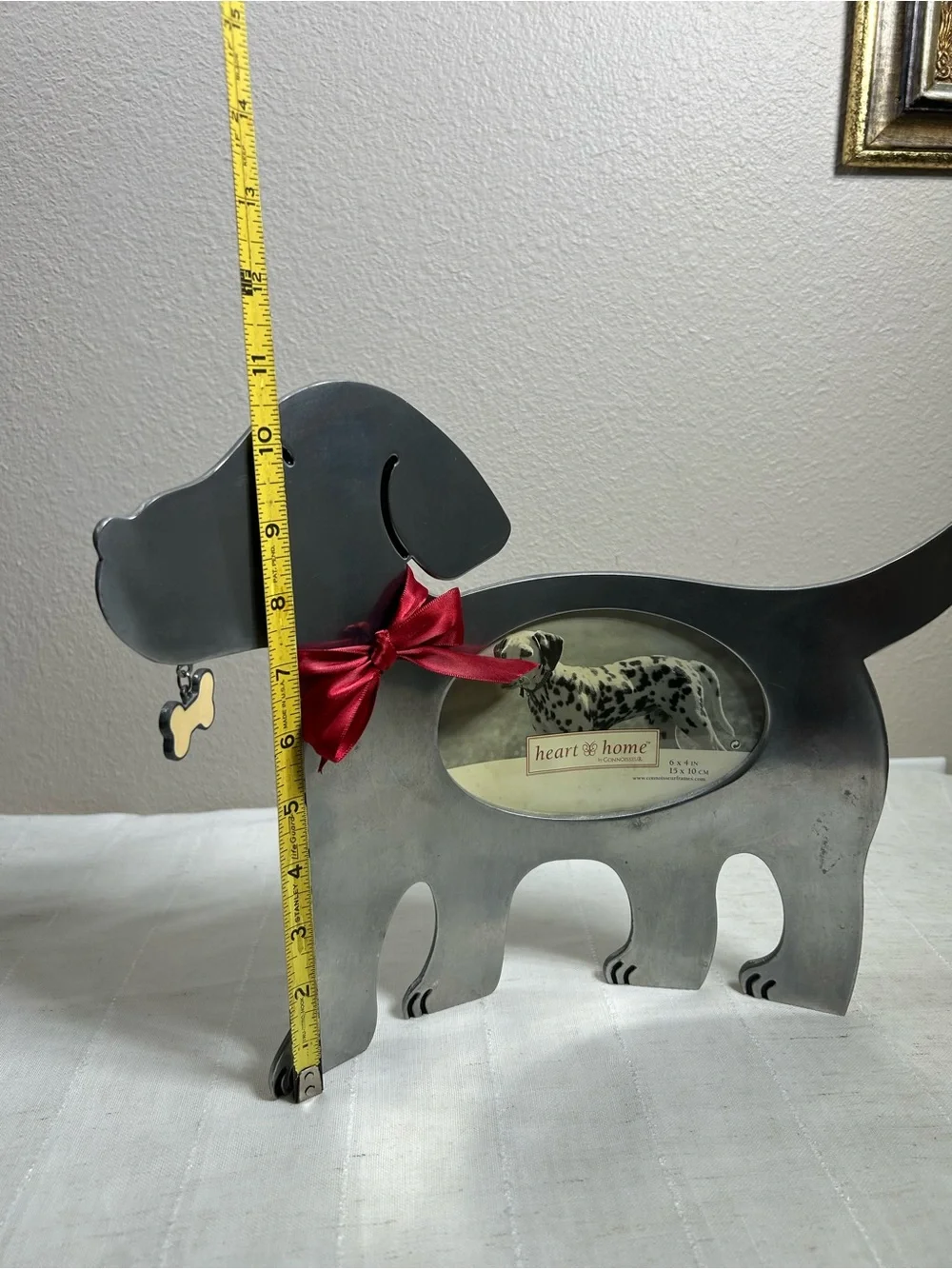 Heart & Home By Connoisseur Vintage Dog Silver Metal Table Picture Frame 6in×4in